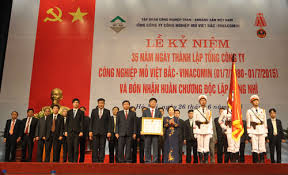 Tổng Công ty Công nghiệp mỏ Việt Bắc – Vinacomin đón nhận Huân chương Độc lập hạng Nhì