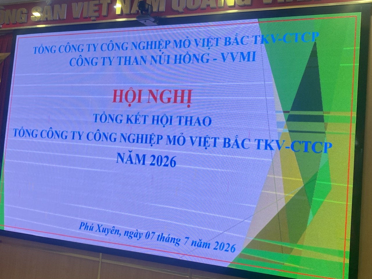 CÔNG TY THAN NÚI HỒNG – VVMI TỔNG KẾT GIẢI HỘI THAO TỔNG CÔNG TY NĂM 2026